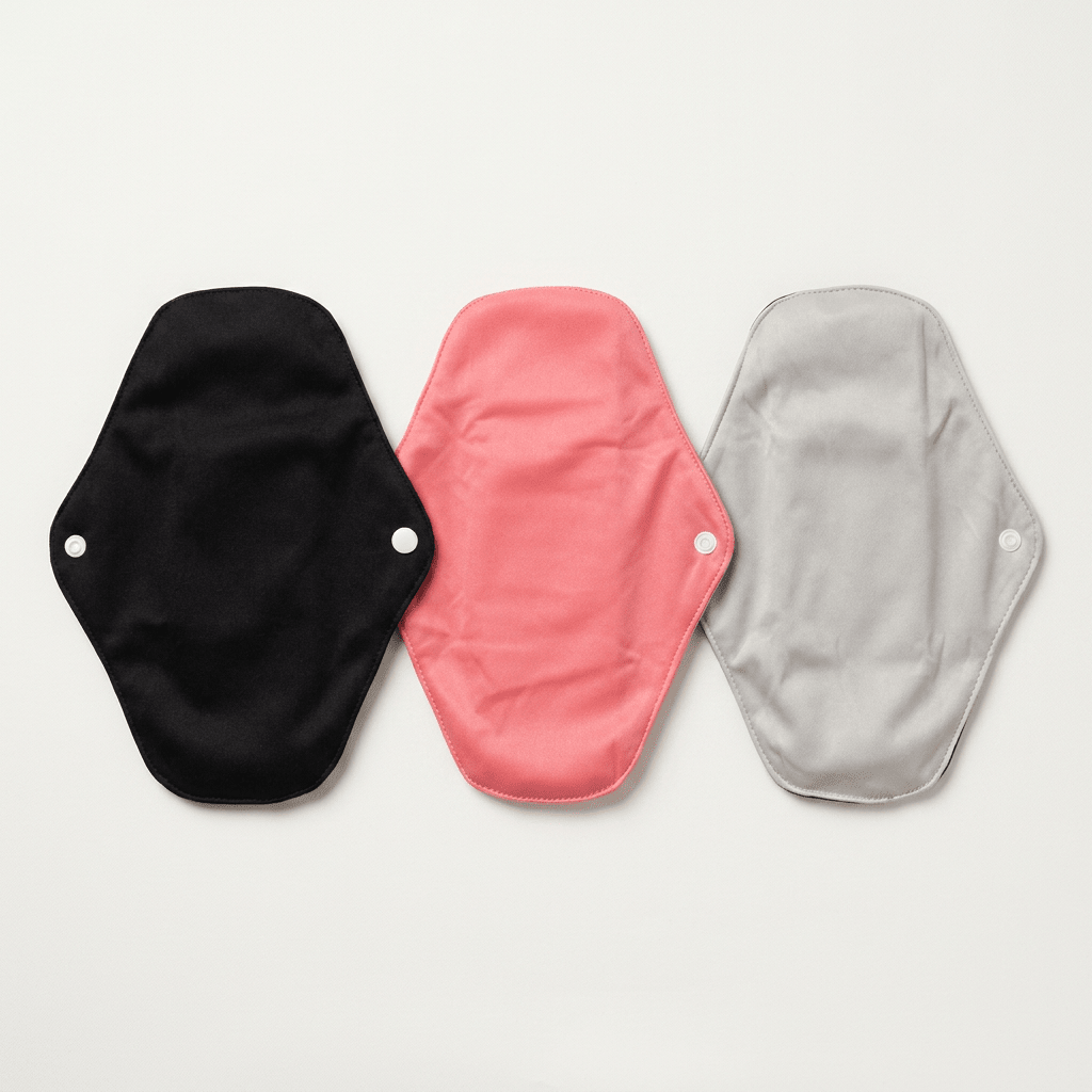 Lot de 3 serviettes hygiéniques lavables charbon de bambou Faham – Réunion